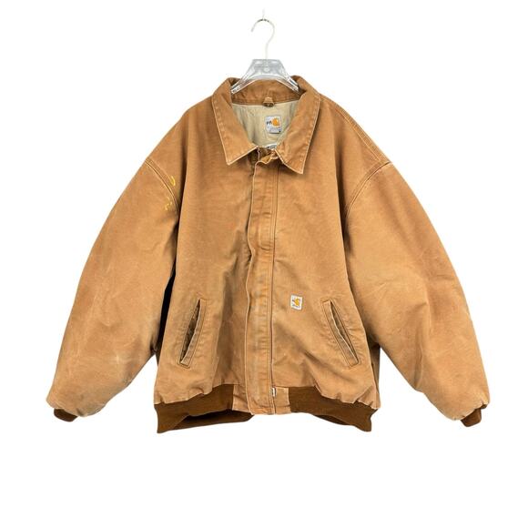 Carhartt Other - Carhartt FRJ195 Flame Resistant Quilt Lined Heavyweight Duck Bomber Jacket